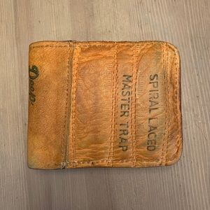 Handmade baseball glove bifold wallet